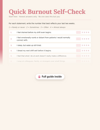 The Exhausted Nurse's Recovery Guide